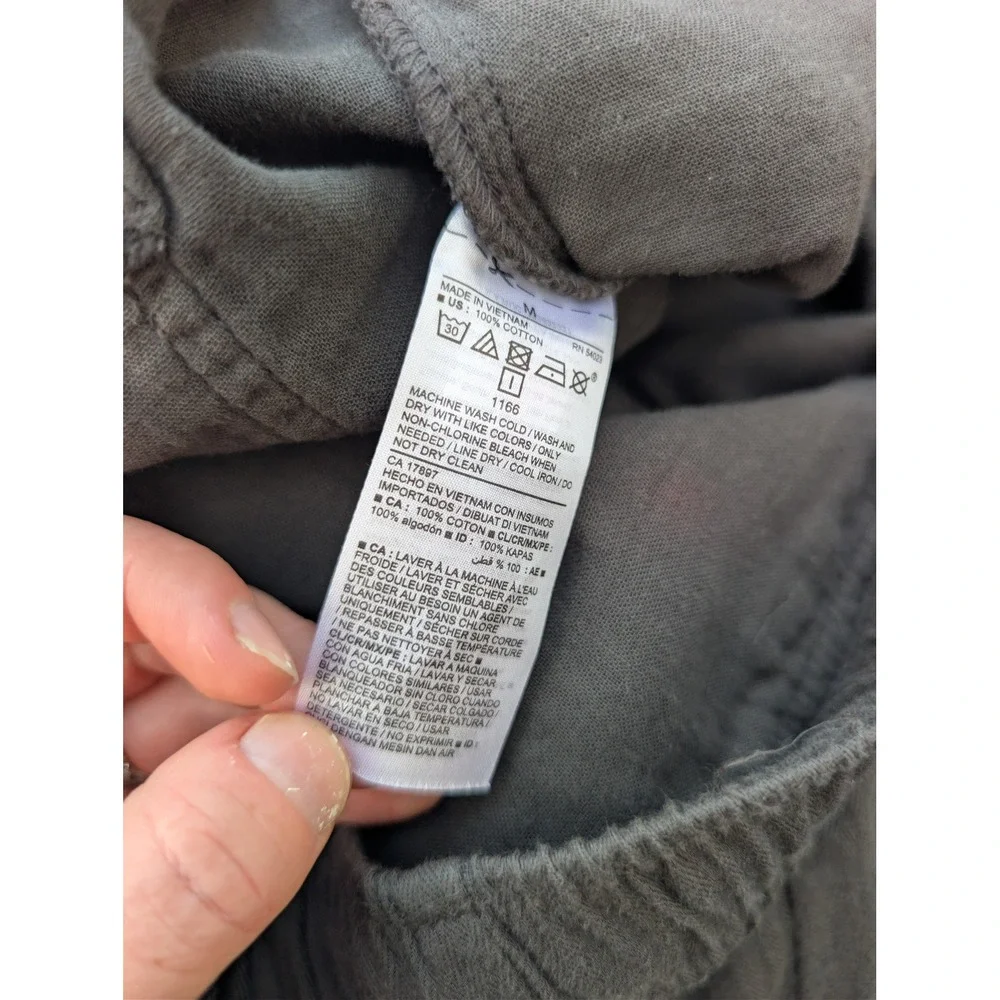 Old Navy Utility Pants Womens M Panthers Charcoal Cotton Normcore Lagenlook